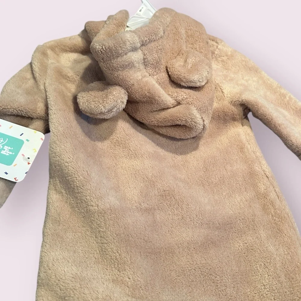 NWT Disney Baby Mickey Mouse One Piece Footies with Hood Tan Size 3/6 Months - Picture 10 of 10